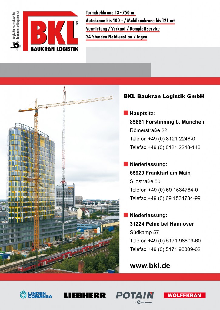 BKL Baukran-Logistik - Mobile and Tower crane guide 2012