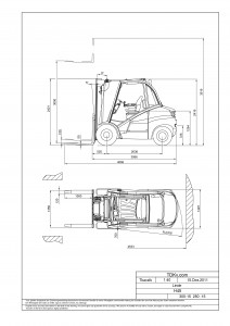 CAD draft of fork lifts