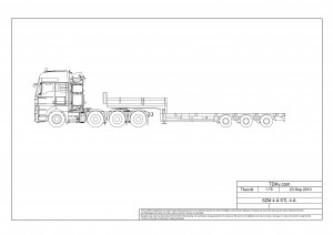 CAD blocks of heavy haulage, trucks and trailer