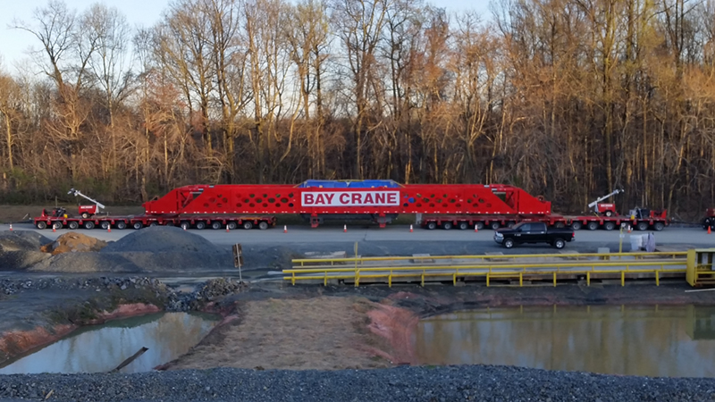 Bay Crane Generator Transport mit Seitenträgerbrücke