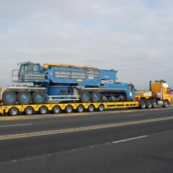 Heavy haulage of Terex TC 2800-1 from Sarens in South Africa