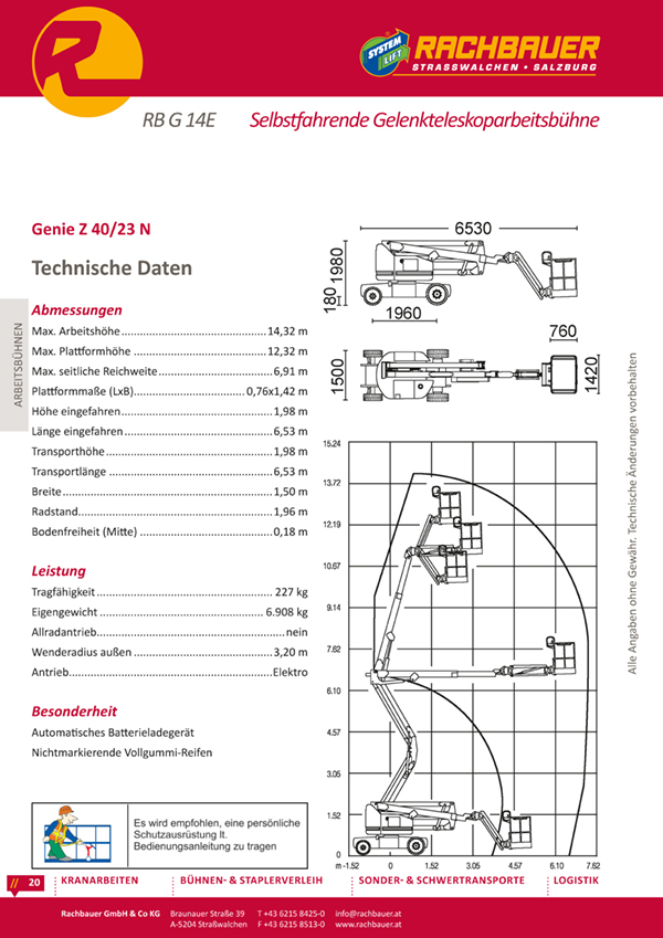 Mietkatalog - Arbeitsbühnen