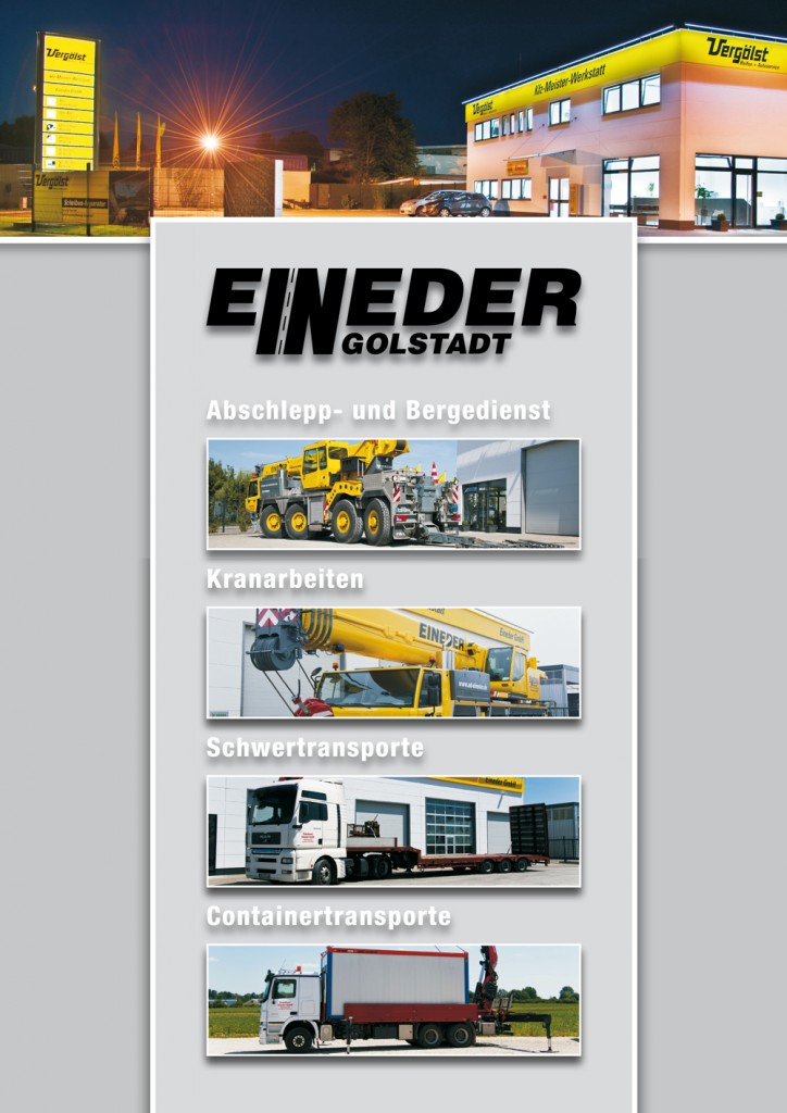 Design and print of a corporate brochure for Eineder towing service