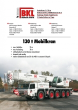 Traglasttabelle Tadano ATF 130G-5 für BKL Baukran Logistik