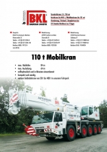 Traglasttabelle Tadano ATF 110G-5 für BKL Baukran Logistik