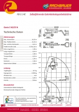 Rachbauer Crane and Platform specifications